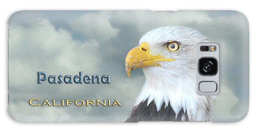 Pasadena Galaxy Case featuring the mixed media Bald Eagle Pasadena CA by Elisabeth Lucas