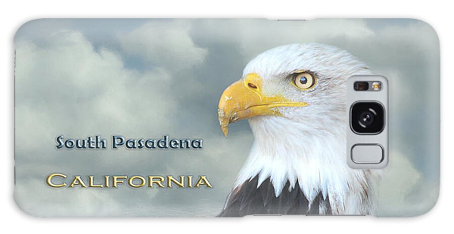 South Pasadena Galaxy Case featuring the mixed media Bald Eagle South Pasadena CA by Elisabeth Lucas