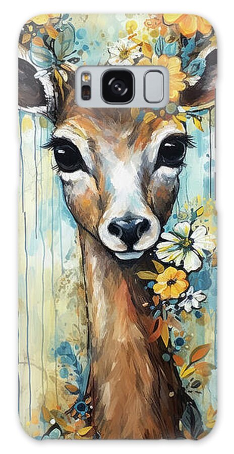 Deer Galaxy Case featuring the painting Bambi by Tina LeCour