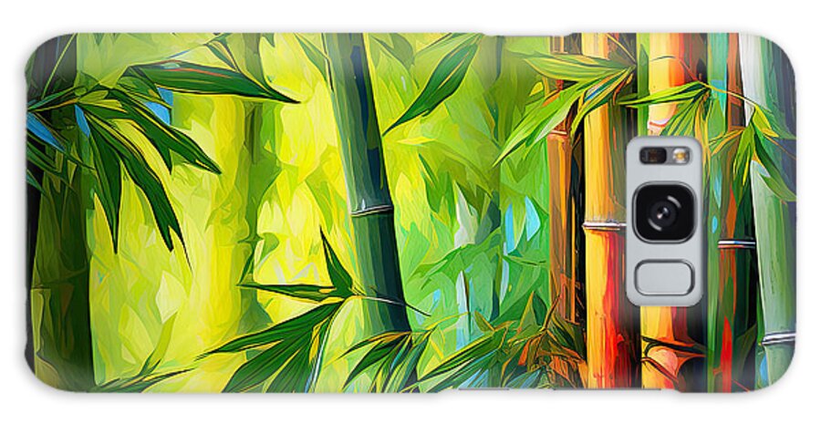 Bamboo Galaxy Case featuring the digital art Bamboo Forest- Bamboo Artwork by Lourry Legarde