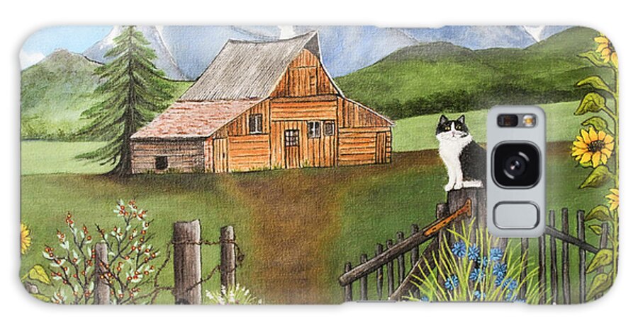 Barn Galaxy Case featuring the painting Barn Scene by Shirley Dutchkowski