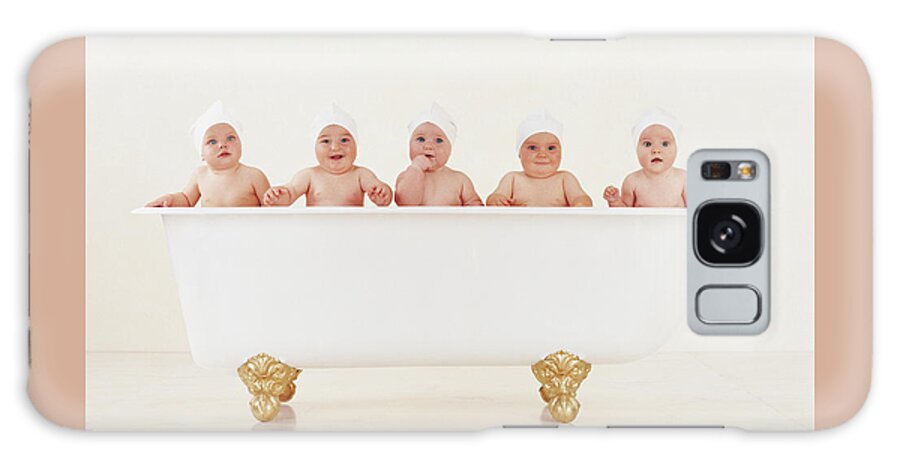Bathrub Galaxy Case featuring the photograph Bathtub Babies by Anne Geddes