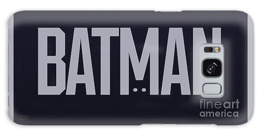 Batman Galaxy Case featuring the digital art Batman Type Treatment by Brian Watt