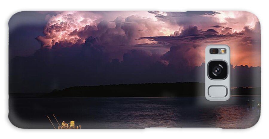 Lightning Galaxy Case featuring the photograph Bay Resort Lightning Storms by Jason Fink