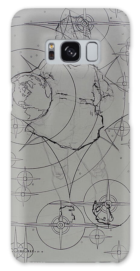 Charcoal Pencil Galaxy Case featuring the drawing Be Good by Sean Connolly