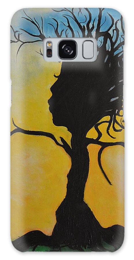 Landscape Galaxy Case featuring the painting Be like a Tree by Carmel Joseph