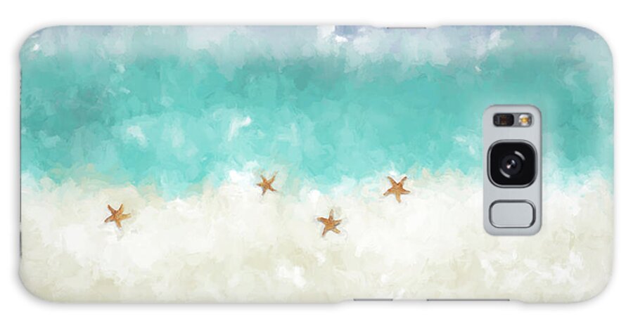 Starfish Galaxy Case featuring the photograph Beach Abstract with Starfish by Alison Frank