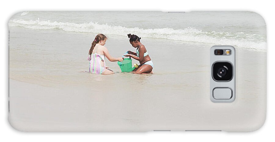 Beach Moments Galaxy Case featuring the photograph Beach Moments Friends by Neala McCarten