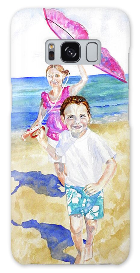 Beach Galaxy Case featuring the painting Beach Time by Barbara F Johnson