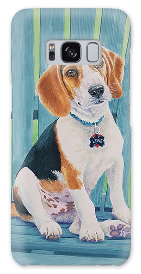 Dog Galaxy Case featuring the painting Beagle Love by Tish Wynne