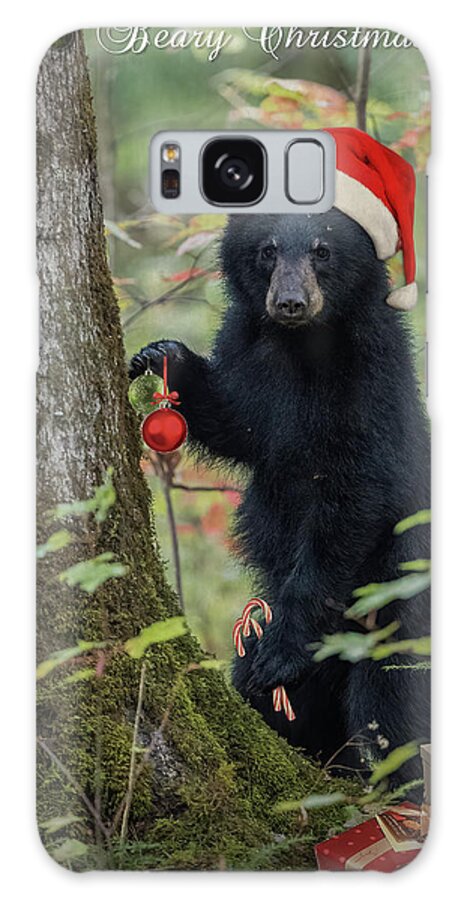 Bear Galaxy Case featuring the photograph Beary Christmas Card by Everet Regal