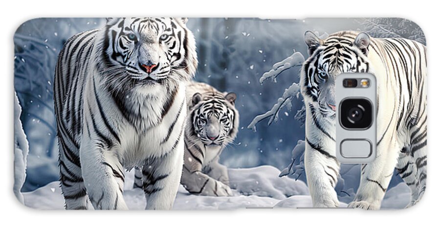 Tiger Galaxy Case featuring the digital art Beastly Buddies by Lourry Legarde