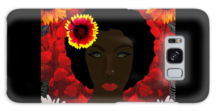 Flowers Galaxy Case featuring the mixed media Beauty In The Garden by Diamante Lavendar