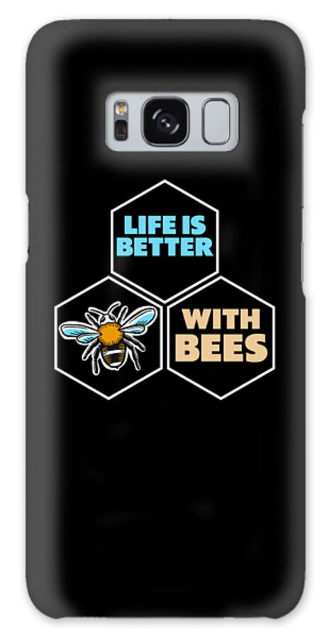 Beekeeper Galaxy Case featuring the digital art Beekeeper Bees Insects Flowers Bee Lover Plants by Toms Tee Store