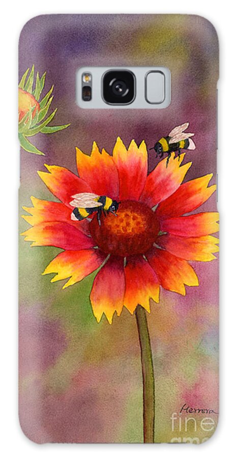 Bee Galaxy Case featuring the painting Bees on a Blanket by Hailey E Herrera