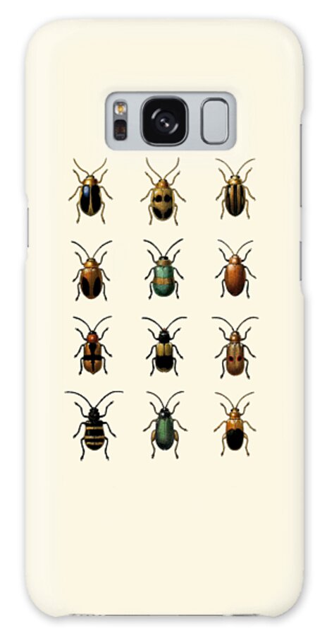 Beetle Galaxy Case featuring the digital art Beetle Collection by Madame Memento