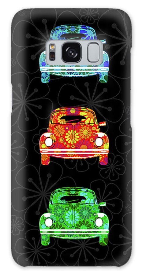 Vw Beetle Galaxy Case featuring the photograph Beetle Flower Power by Mark Rogan