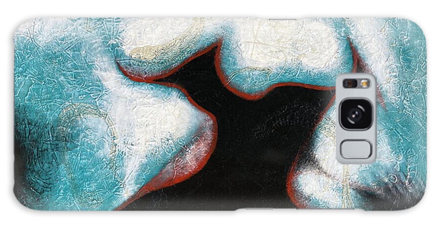 Abstract Galaxy Case featuring the painting Before the moment eternal by Michael Lightsey