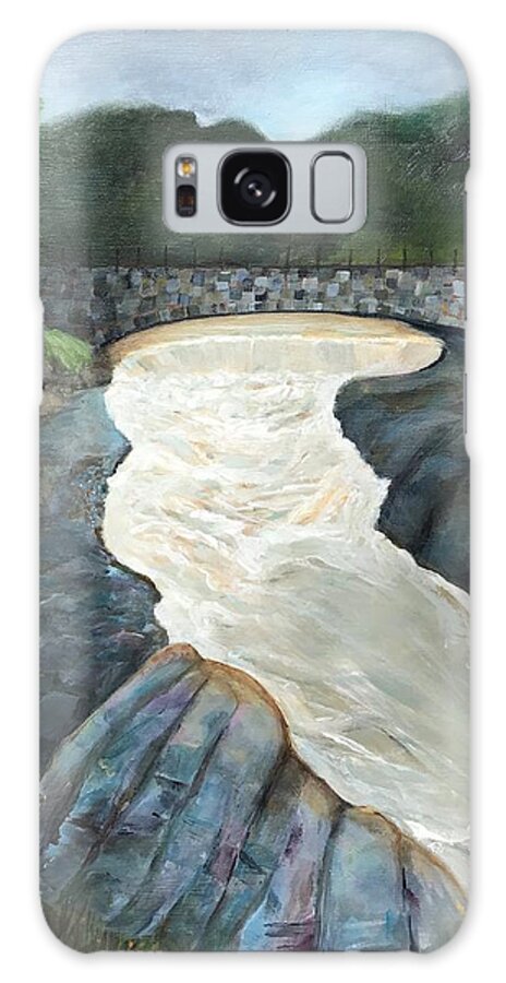 Stream Galaxy Case featuring the painting Bellows Falls VT by Deborah Naves