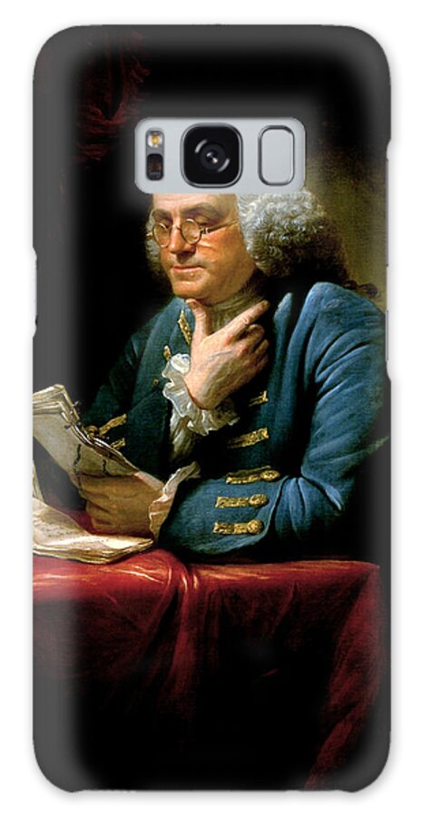 Benjamin Franklin Galaxy Case featuring the painting Ben Franklin by War Is Hell Store