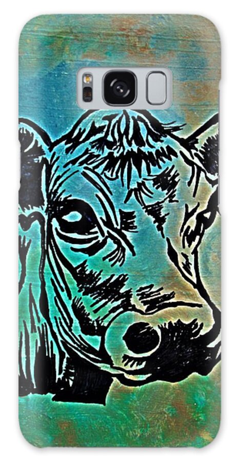 Prints Galaxy Case featuring the painting Best Friends 4EVR Facing RIGHT by Barbara Donovan