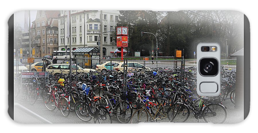 Bikes Galaxy Case featuring the photograph Bicycles at the Train Station by James C Richardson