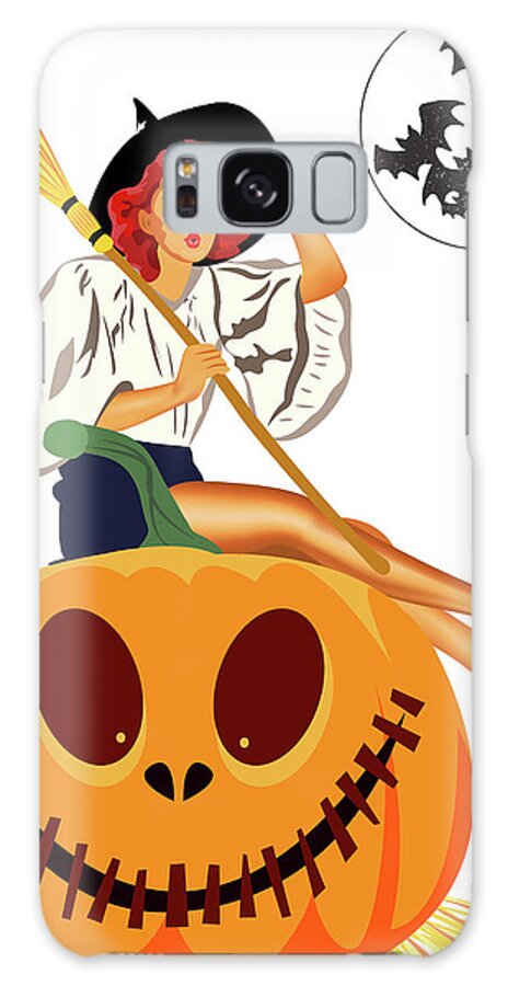 Pumpkin Galaxy Case featuring the digital art Big Pumpkin Girl by Long Shot