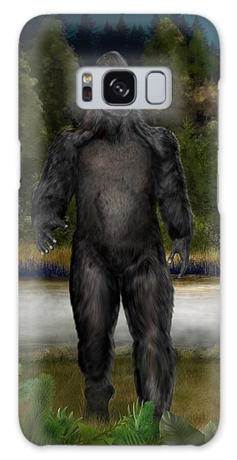Bigfoot Gifting Galaxy Case featuring the painting Bigfoot Gifting by Mark Taylor