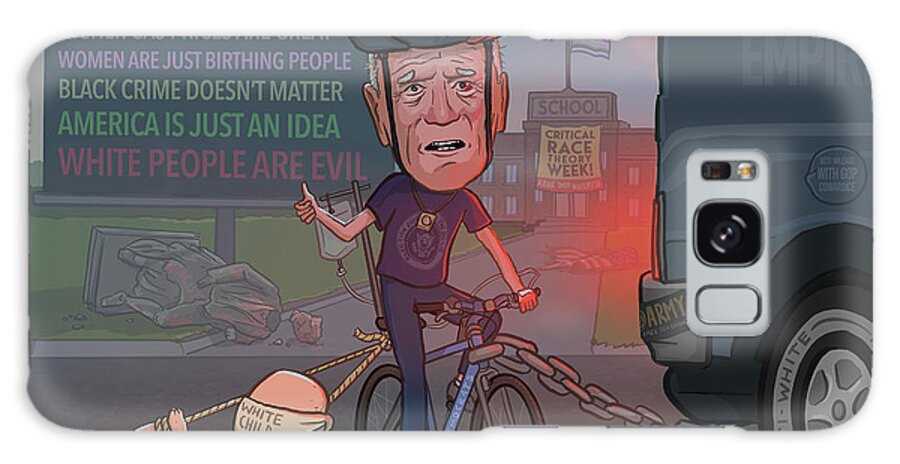 Sleepy Joe Galaxy Case featuring the digital art Bike Ride with Joe Biden by Emerson