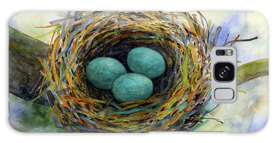 Eggs Galaxy Case featuring the painting Bird Nest 2 by Hailey E Herrera