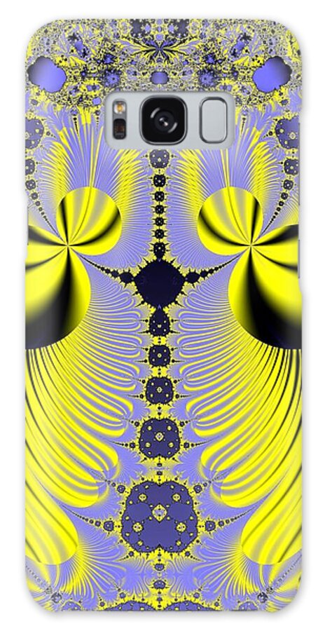Bird Of Paradise Galaxy Case featuring the digital art Birds of Paradise Fractal 160 by Rose Santuci-Sofranko