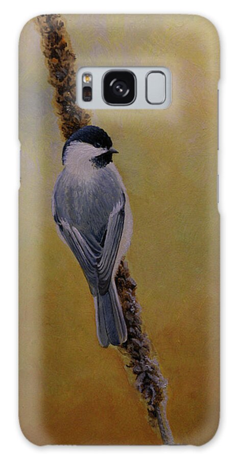 Chickadee Galaxy Case featuring the painting Black-capped Chickadee by Charles Owens