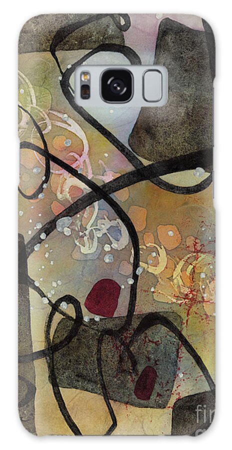 Abstract Galaxy Case featuring the painting Black Passage 1 by Hailey E Herrera