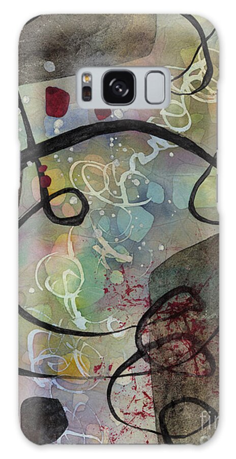 Abstract Galaxy Case featuring the painting Black Passage 2 by Hailey E Herrera