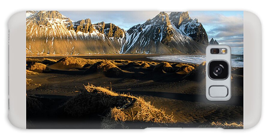 Iceland Galaxy Case featuring the photograph The Language Of Light - Black Sand Beach, Iceland by Earth And Spirit