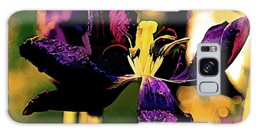 Queen Galaxy Case featuring the photograph Black Tulip by Diana Mary Sharpton