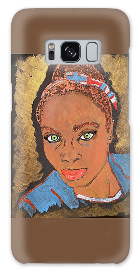 Goddess Galaxy Case featuring the painting African-american Golden Goddess by Melody Fowler