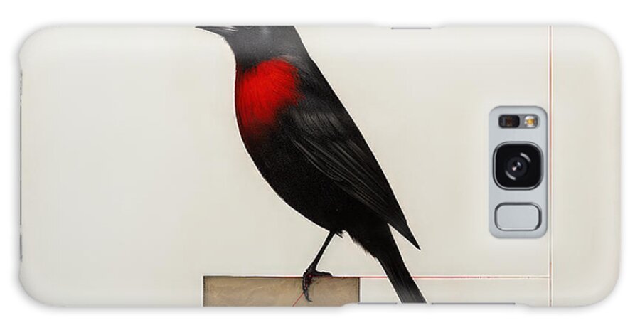 Cardinal Galaxy Case featuring the painting Blackbird Meets Drama by Lourry Legarde