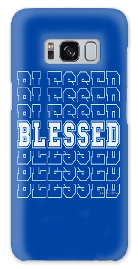  Blessed Galaxy Case featuring the digital art Blessed Word Art by Walter Herrit