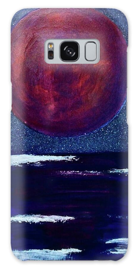 Moon Galaxy Case featuring the painting Blood Moon by Anna Adams