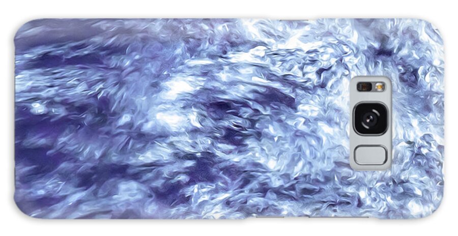 Blue Galaxy Case featuring the photograph Blue Abstract Art Print by Sandra J's