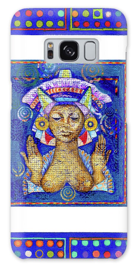 Goddess Galaxy Case featuring the digital art Blue Goddess by Lorena Cassady