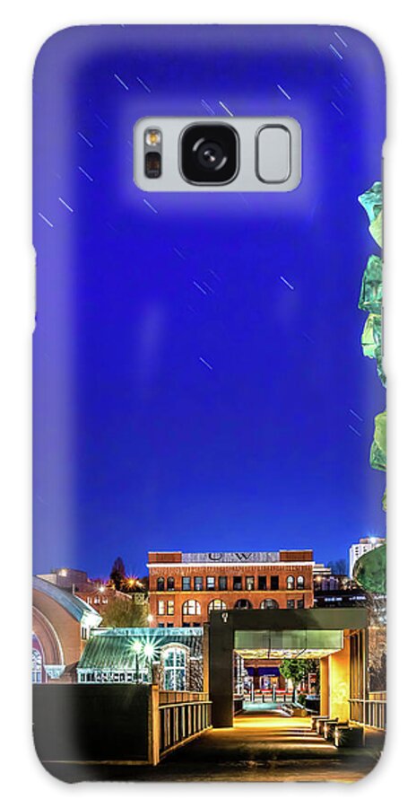 Blue Galaxy Case featuring the photograph Blue Hour on the MOG Pedestrian Bridge by Rob Green