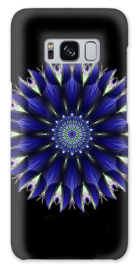 This Design Is Inspired By The Beauty Of Winter Galaxy Case featuring the digital art Blue Ice Mandala by Michael Canteen