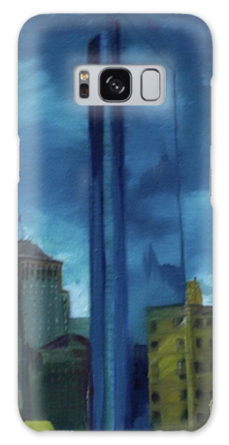 John Hancock Galaxy Case featuring the painting Blue Reflections by Barbara Hayes