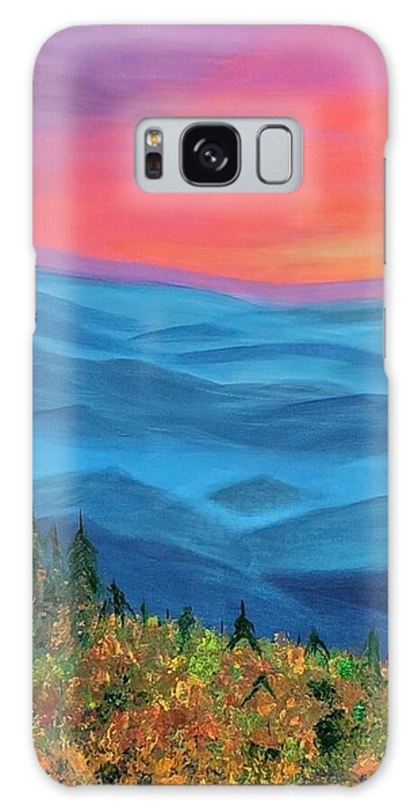 Landscape Galaxy Case featuring the painting Blue Ridge Dream by Amy Kuenzie