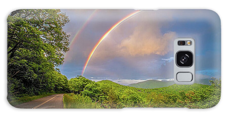 Landscape Galaxy Case featuring the photograph Blue Ridge Parkway North Carolina Rainbow Highway by Robert Stephens
