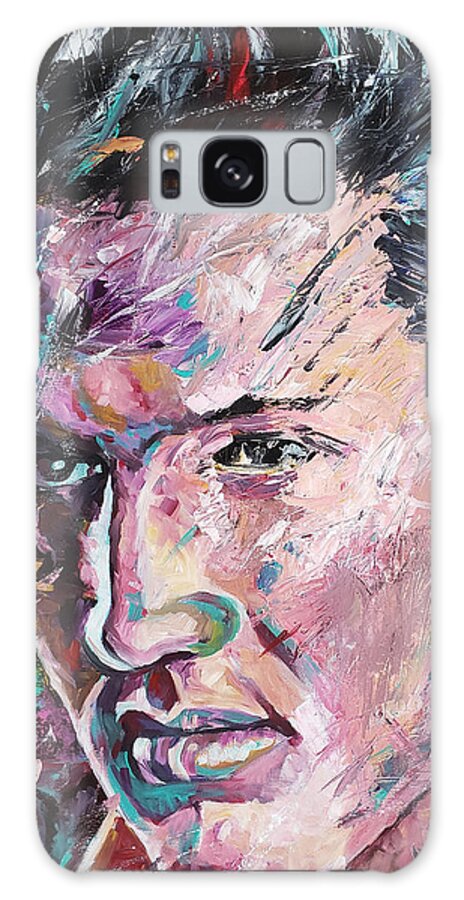Elvis Presley Galaxy Case featuring the painting Blue Suede Shoes by Shawn Conn
