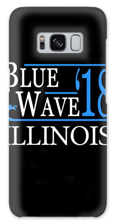 Election Galaxy Case featuring the digital art Blue Wave ILLINOIS Vote Democrat by Flippin Sweet Gear
