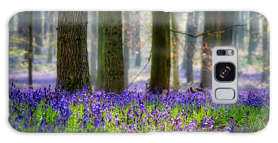 Landscape Galaxy Case featuring the photograph Bluebell wood 2 by Remigiusz MARCZAK